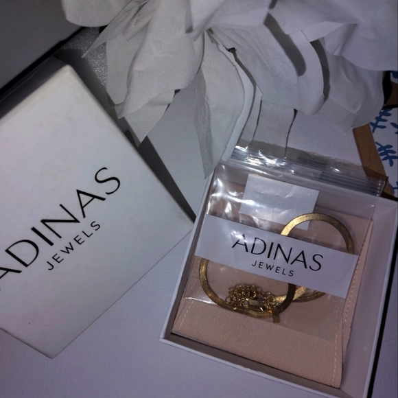 Adina Eden - 11” Herringbone Choker Necklace NIB - Picture 1 of 4